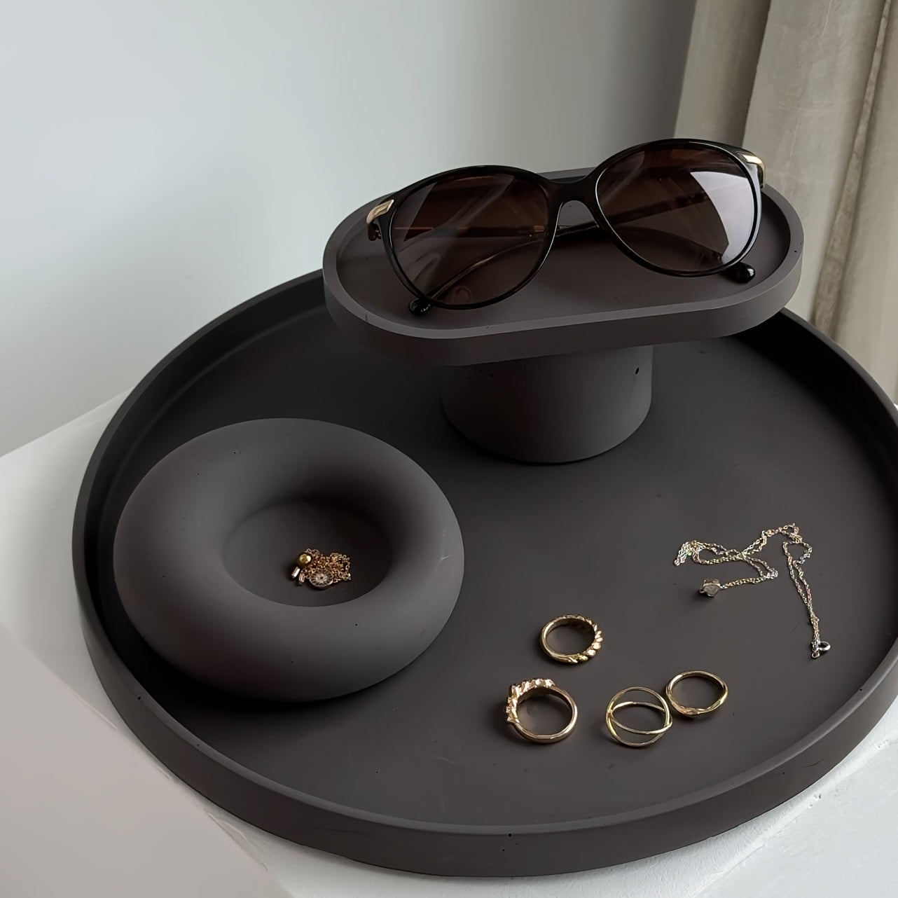 Large Round Silicone Mold for Concrete Epoxy Clay Plaster Fruit Tray Crafting