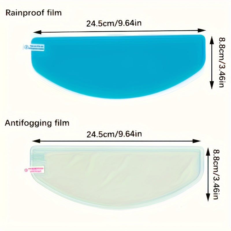 Unisex Motorcycle Helmet Rainproof Anti-Fog Film Waterproof Lens Patch