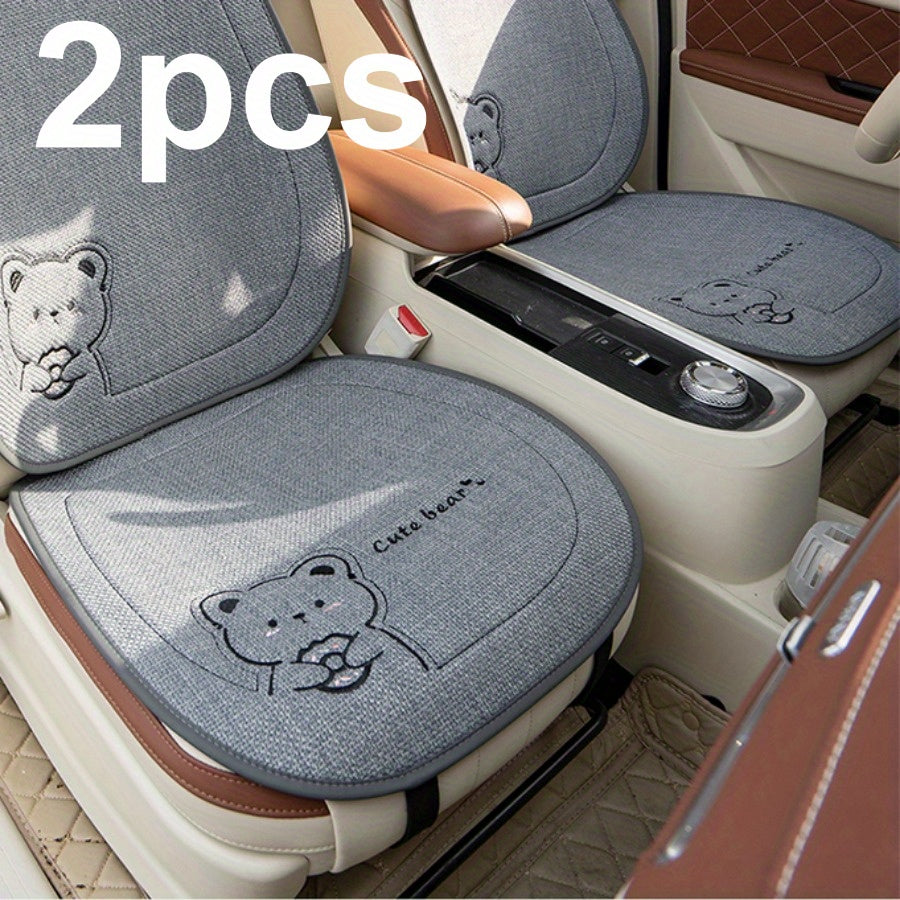 Funda de asiento de lino transpirable para coche universal para comodidad y enfriamiento