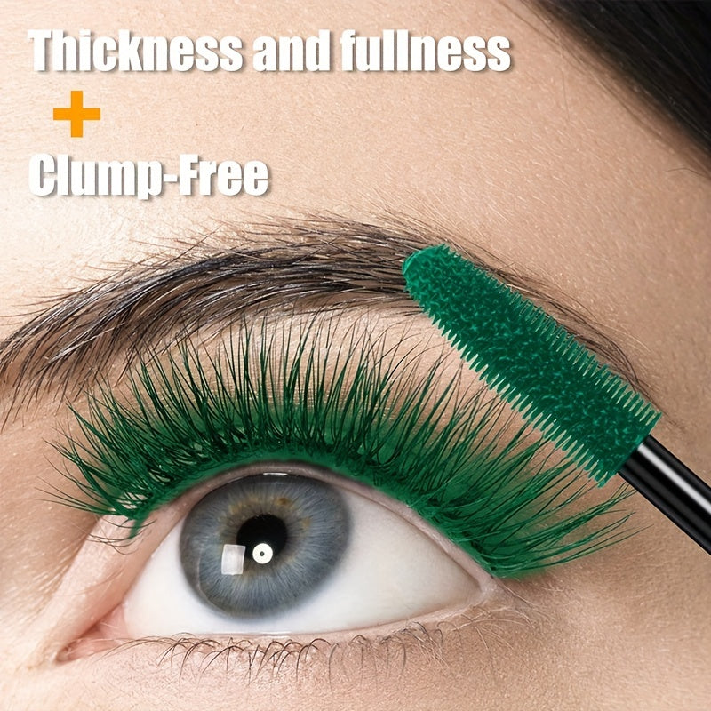 Waterproof Mascara Long-Lasting Smudge-Proof Curling Black Green Mascara