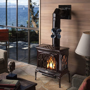 Quiet 4-Blade Heat-Powered Stove Fan Wall Mount for Fireplaces and Wood Stoves