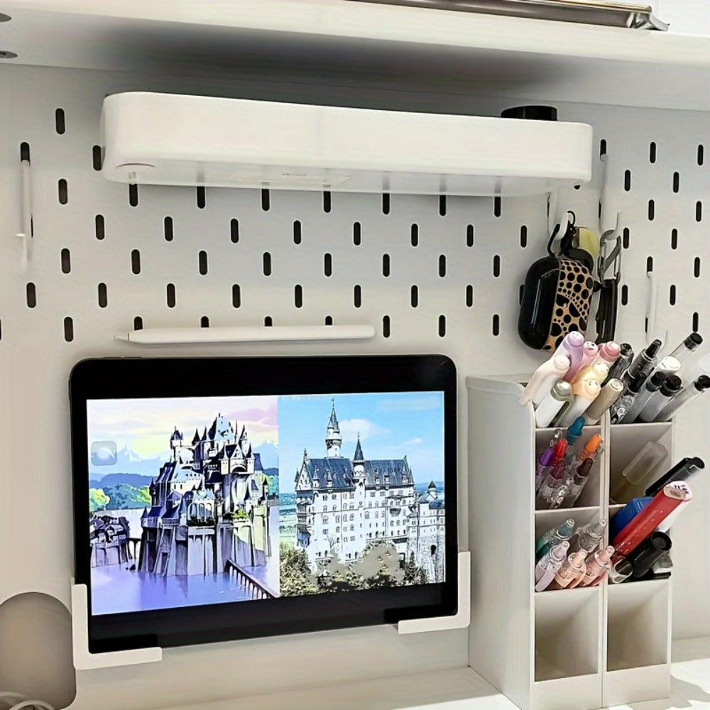 2 ta zamonaviy plastik telefon va planshet ushlagichlar to'plami devorga o'rnatish uchun, muzlatgichda saqlash uchun ko'p funksiyali tashkilotchilar, elektrsiz tur.