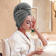 Women Microfiber Hair Towel Wrap Soft Quick Dry Water Absorbent Cap