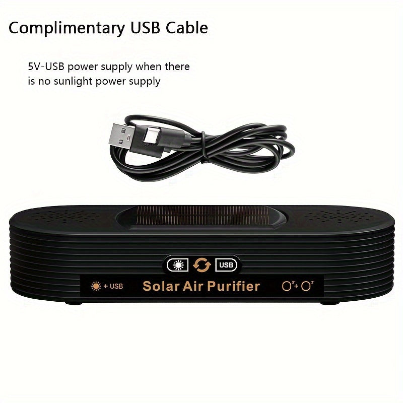 Портативный автомобильный очиститель воздуха с двойной фильтрацией, бесшумная работа для удаления запаха дыма