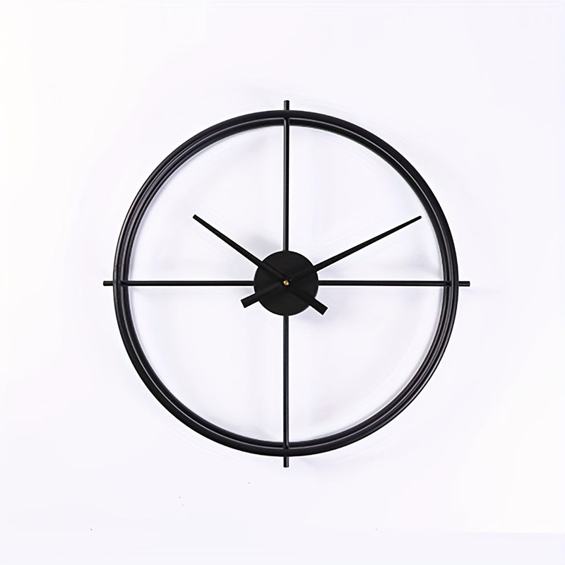 Reloj de pared con anillos dobles, decoración moderna de arte para pared, 12 pulgadas