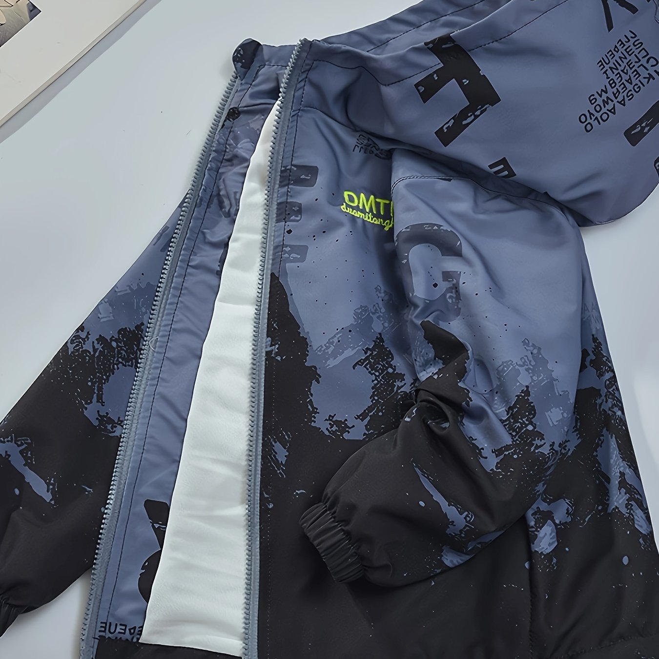 Мужская ветровка с капюшоном, весна-осень, повседневная, с мультяшным принтом, из полиэстера, свободный крой