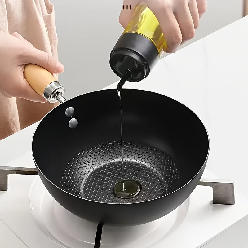 Ko'p funksiyali 23.88 sm yopishqoq quyma temir qozon - Gaz va induksion pechlar uchun mos, bir kishi uchun ovqat tayyorlash uchun ajoyib