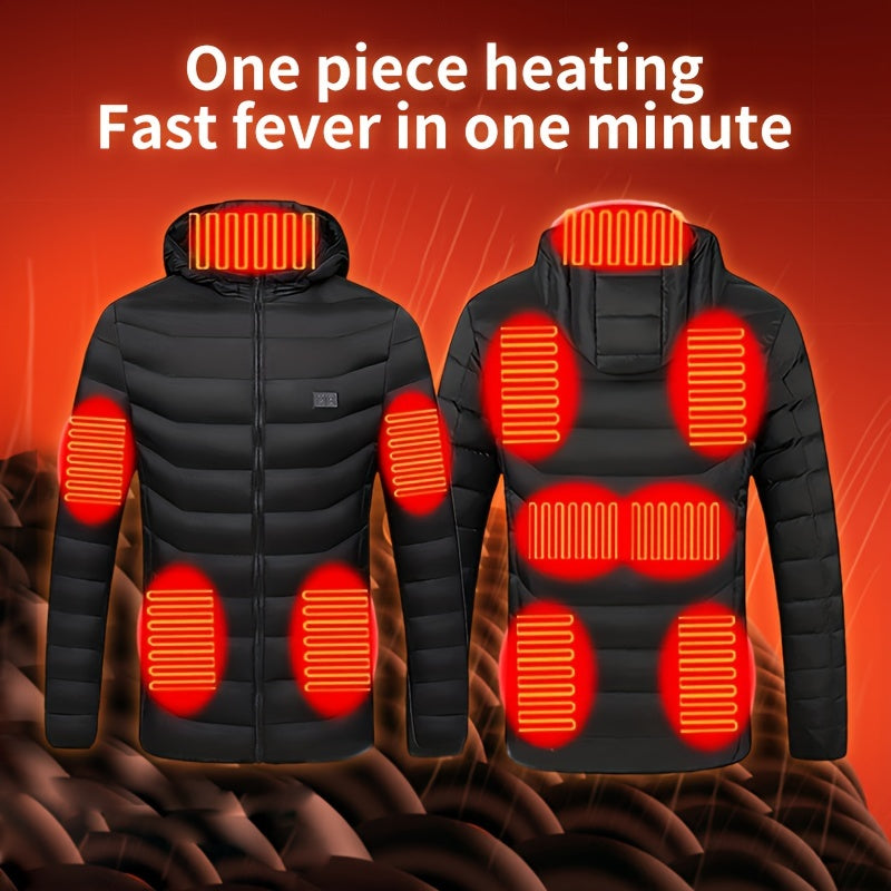 Uniseks isitiladigan qishda kiyiladigan yomgʻirga chidamli elektr tana isitkich uchun ochiq havoda