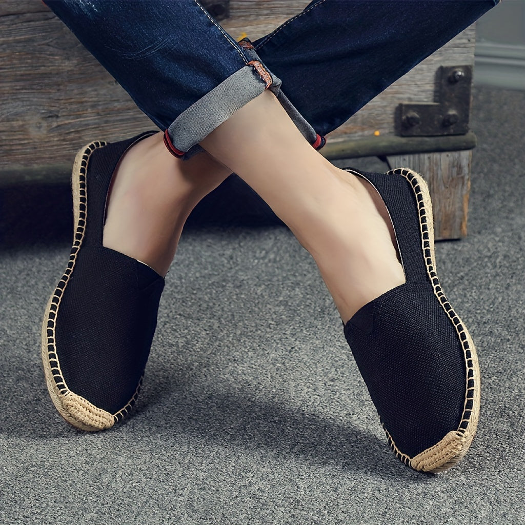 Women's Breathable Cotton Canvas Flat Shoes with Rubber Sole