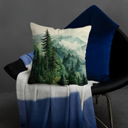 Square Pillow Cover Soothing Serenity Forest Green 44.96cm Washable Sofa Bedroom Decor