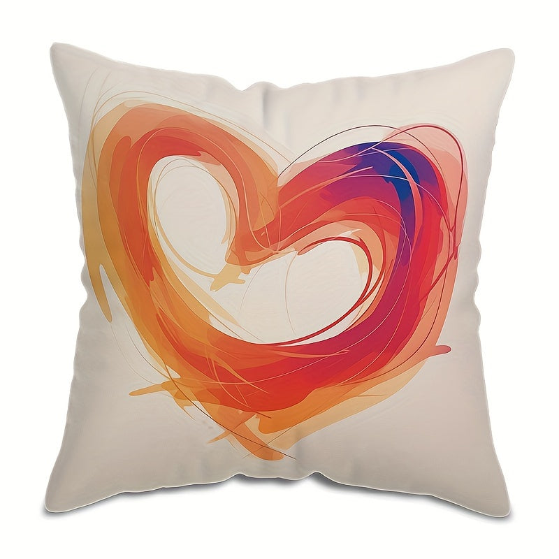 Heart-Shaped Throw Pillow Cover 44.96cm Modern Home Decor Valentine's Day Wedding