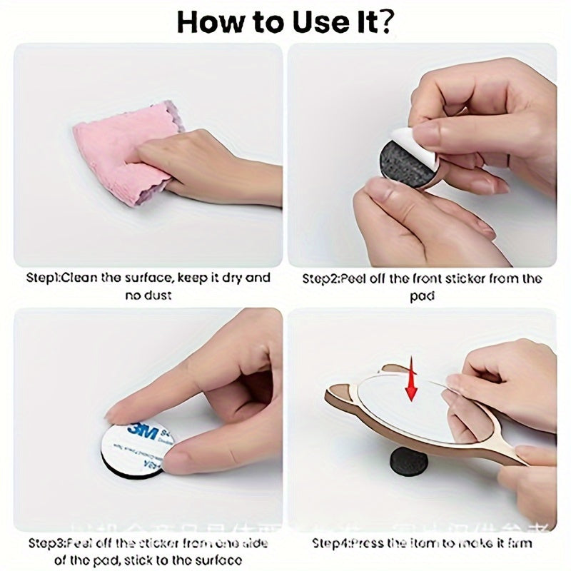 White Round Adhesive Pad 5cm Non-Slip Sofa Cushion Holder for Home