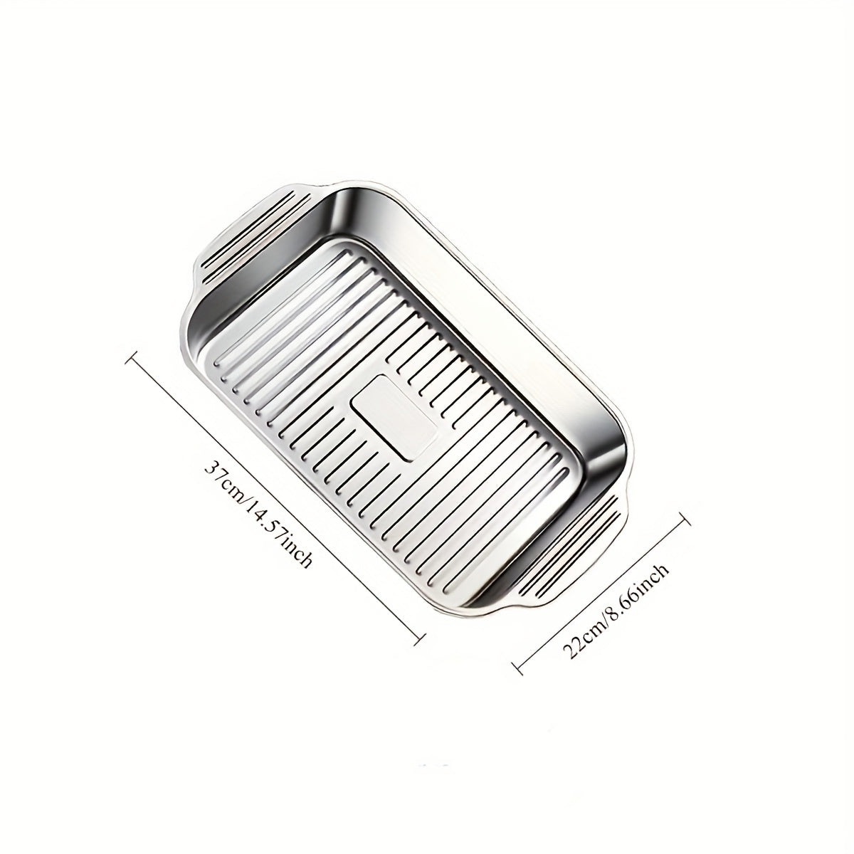 Large Stainless Steel Baking Pan with Lid for Desserts Bread and Seafood