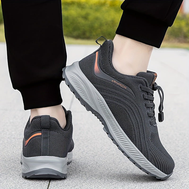 Erkaklar uchun nafas oladigan pastki krossovkalar, sozlanadigan qistirma bilan, yugurish, piyoda sayr qilish va yil davomida ochiq havoda faoliyatlar uchun ideal.