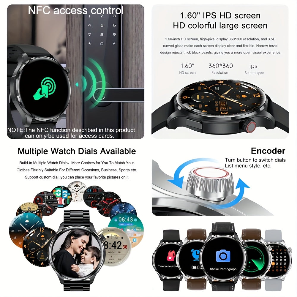 GUHUAVMI 2024 Erkaklar Sport Smartsoati, Ovoz Assistanti, Simsiz Qo'ng'iroq, HD Ekran, Noxush Po'lat Bilaguzuk, USB Zaryadlash, IP68 Suvga Qarshi, Faoliyat Kuzatuvchi, Android va iOS