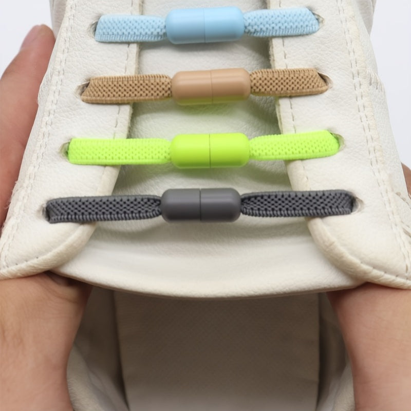 Elastic No-Tie Shoelaces for Sneakers Lightweight Mesh Lace-Up Shoes in Multiple Colors