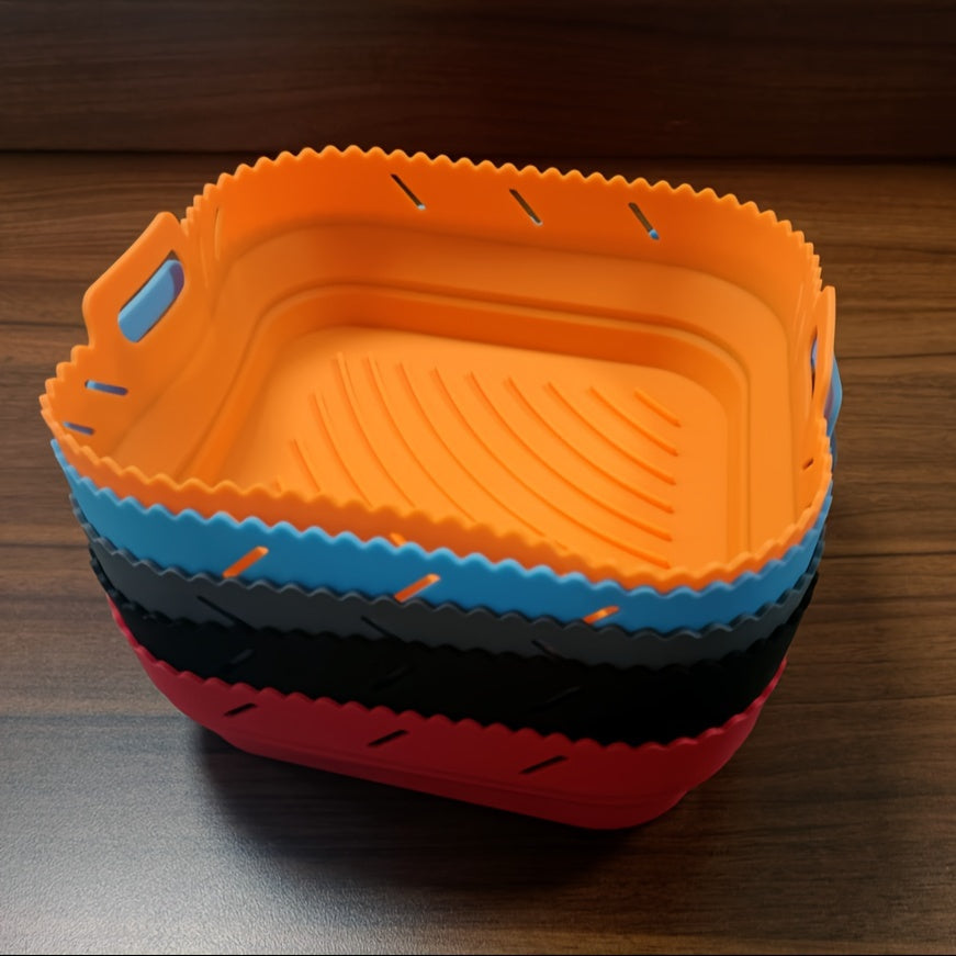 21.59 cm Silicone Air Fryer Liner Tray with Divider for Oven and Kitchen