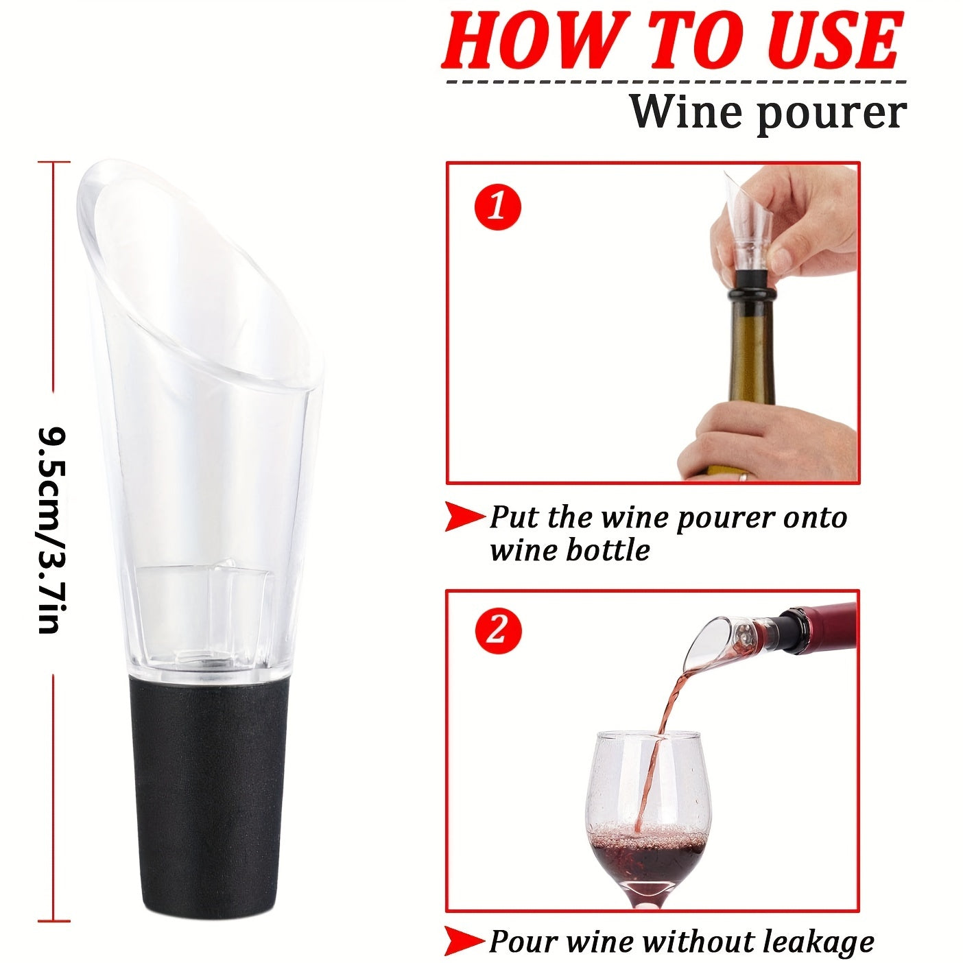 Juego de sacacorchos con bomba de aire, vertedor, cortador de foil y tapón de vacío para amantes del vino