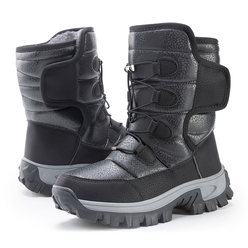 Women's Fleece-Lined Winter Tactical Boots, Waterproof, Thick Sole, Hiking