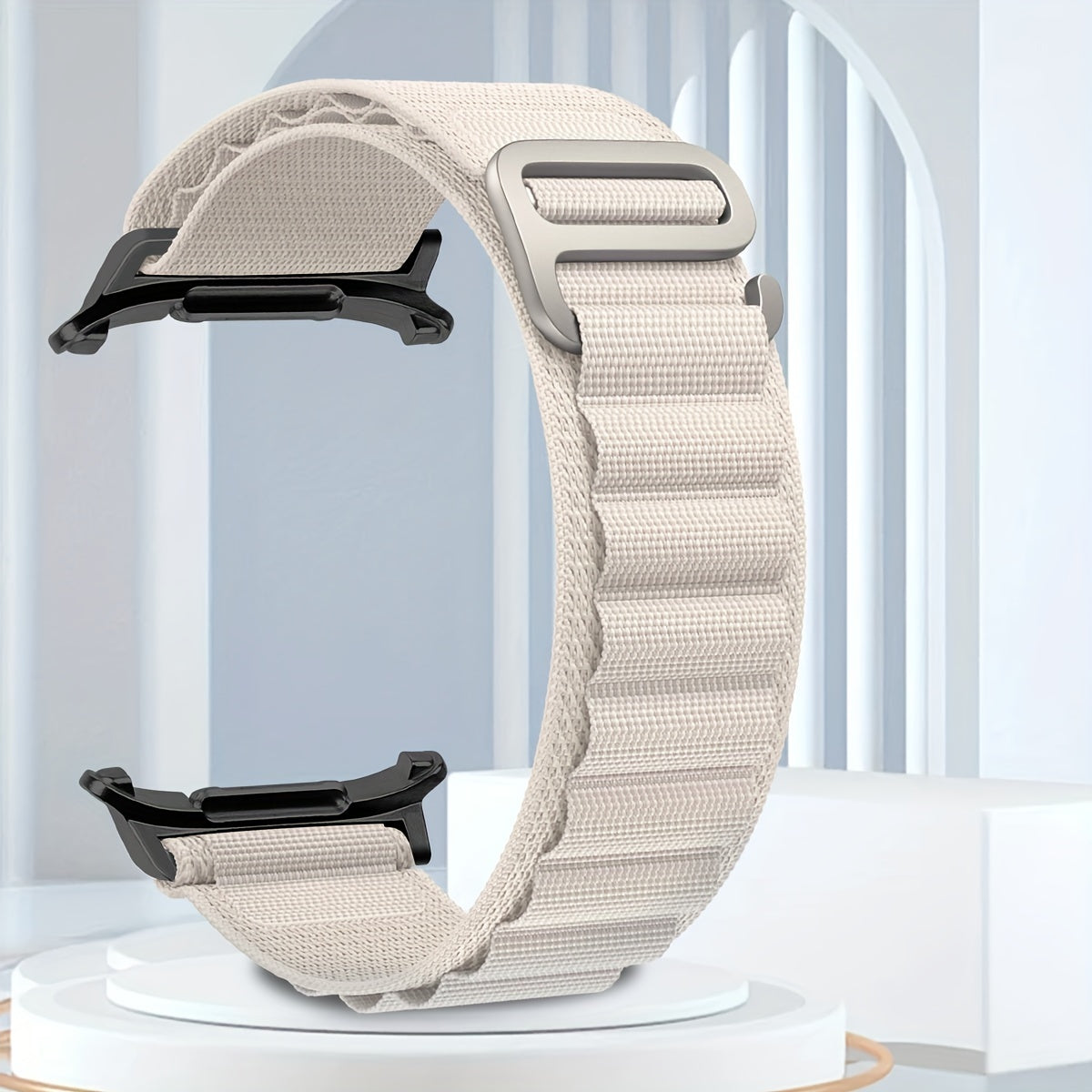 Nylon Sport Watch Band for Samsung Galaxy Watch Ultra 47mm Waterproof Breathable Adjustable