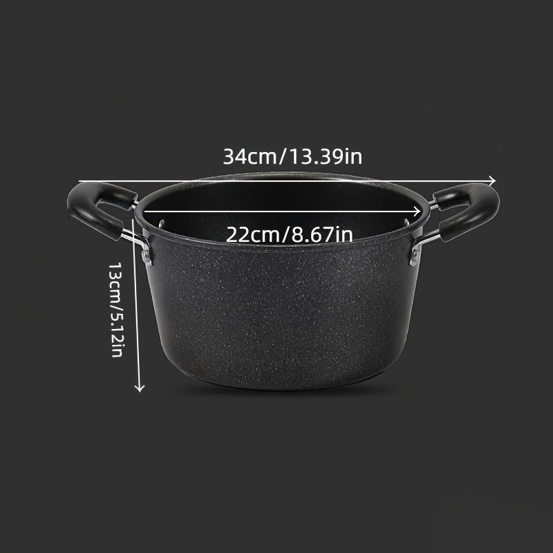 Qattiq temir oshxona idishlari to'plami, 3 ta qism, yopishmaydigan skilet, souspana, stockpot