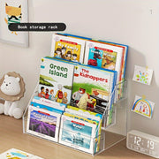 Ko'p funksiyali Shaffof Akril Kitoblik - Zamonaviy, Mustahkam Saqlash Birligi Uy va Ofis uchun, Oson yig'iladigan, Kitoblar va Ta'lim buyumlari uchun ko'rinadigan Egasi, Ko'p qavatli Kitoblik