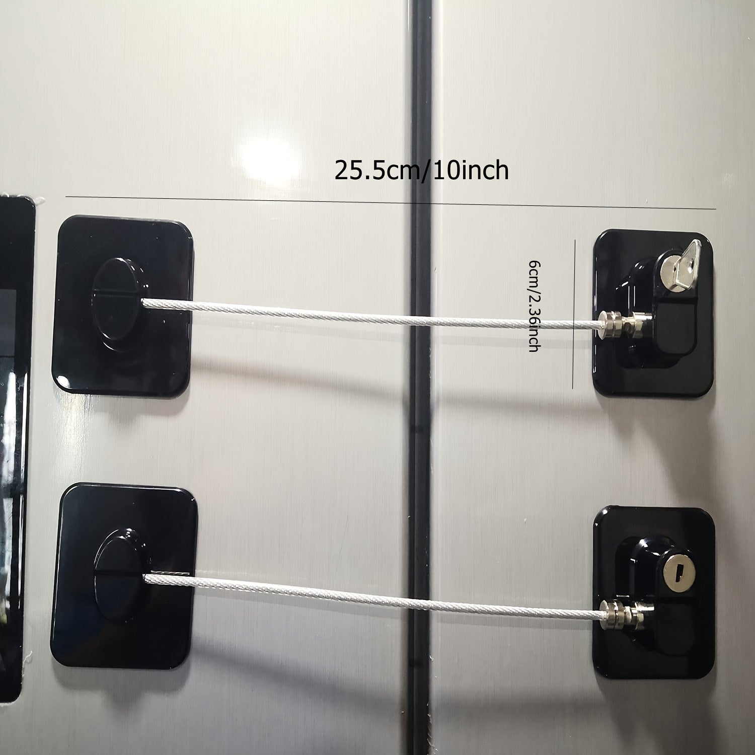 Cabinet Locks for Refrigerator Drawer Oven Toilet Safety with Keys and Adhesive