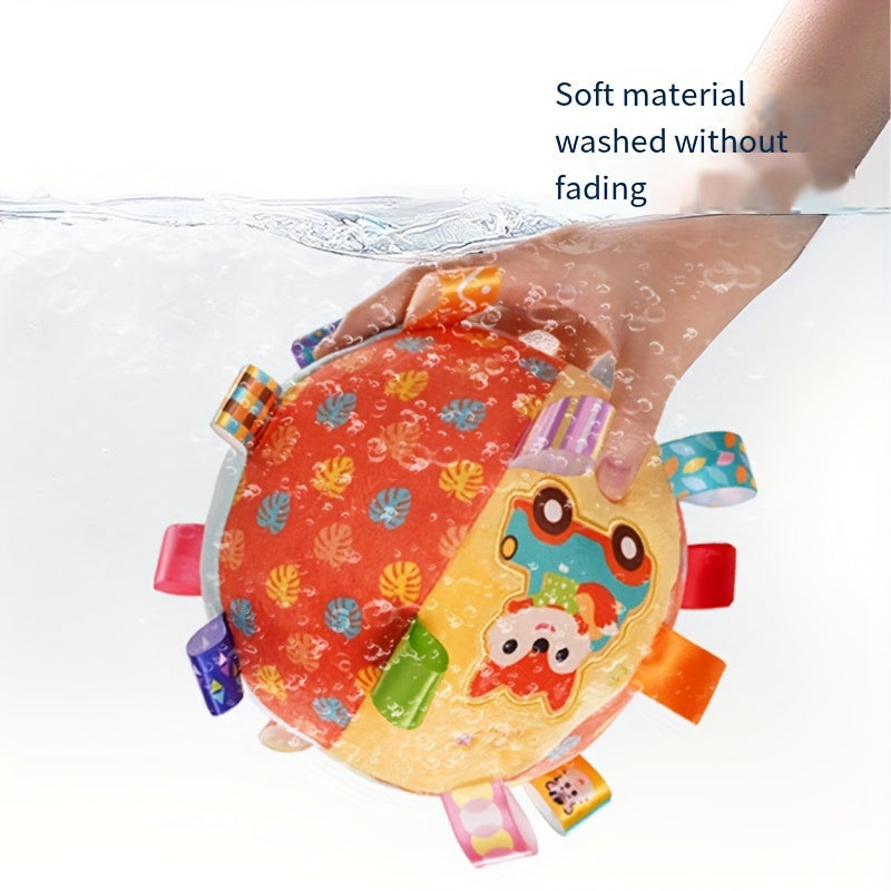 Baby Toy Plush Rattle Ball for Newborns Soothing Grasping Educational