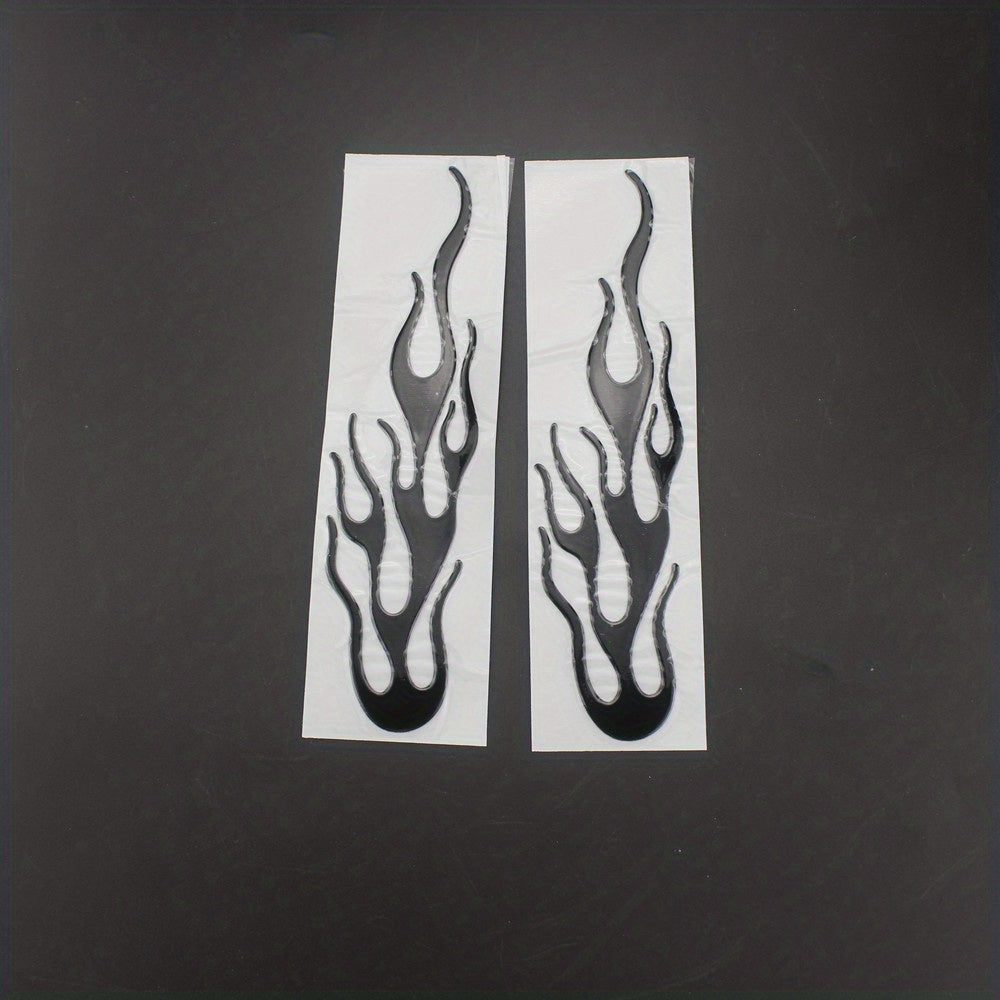 2Pcs Reflective Vinyl Flame Stickers for Cars and Motorcycles Decals