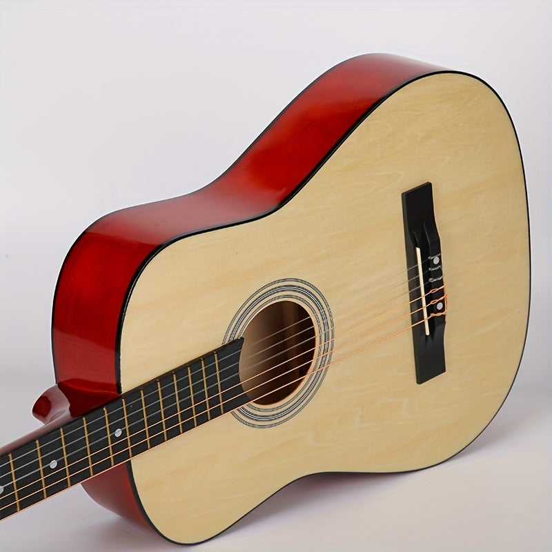 Kit de guitarra acústica clásica para adultos y adolescentes de 30/38 pulgadas con púas, bolsa y estuche