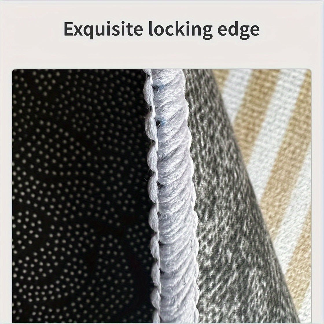 Мягкий утолщённый кухонный коврик, обладающий противоскользящими и маслостойкими свойствами. Этот водонепроницаемый коврик также устойчив к грязи, что облегчает его стирку в стиральной машине. Идеально подходит для входа, кухни, гостиной, прачечной или