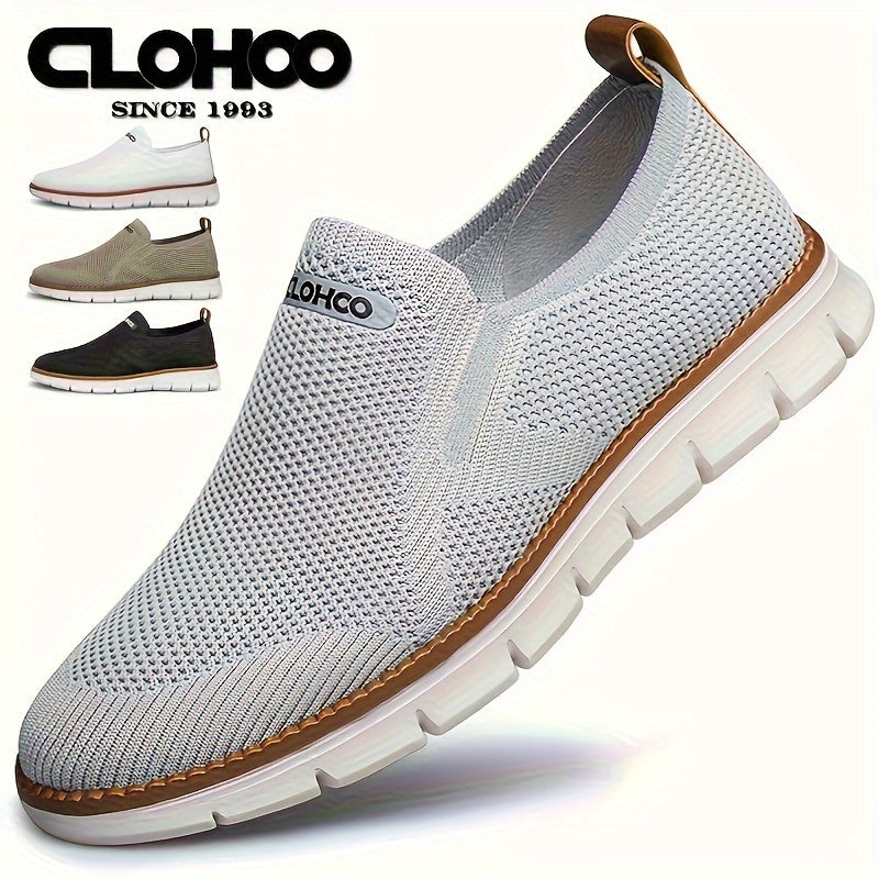 Men's Slip-On Loafer Shoes Durable Casual All-Season Fabric Round Toe