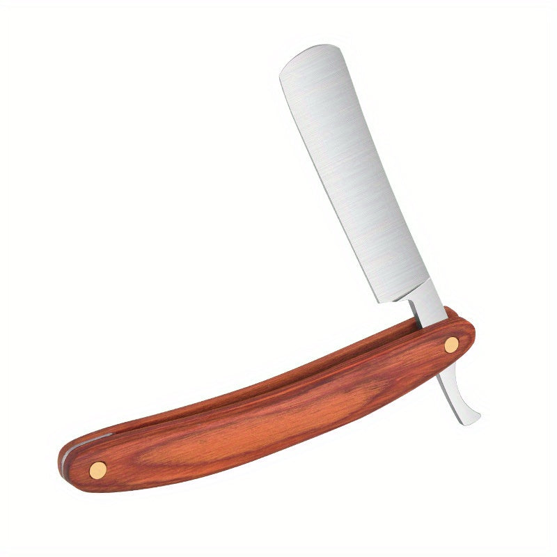 Unisex Vintage Style Straight Razor with Stainless Steel Handle Beard Shaving Knife