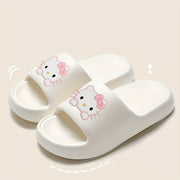 Women's EVA Slide Sandals Black Red Bow Indoor Outdoor Comfort