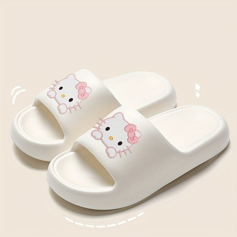 Women's EVA Slide Sandals Black Red Bow Indoor Outdoor Comfort