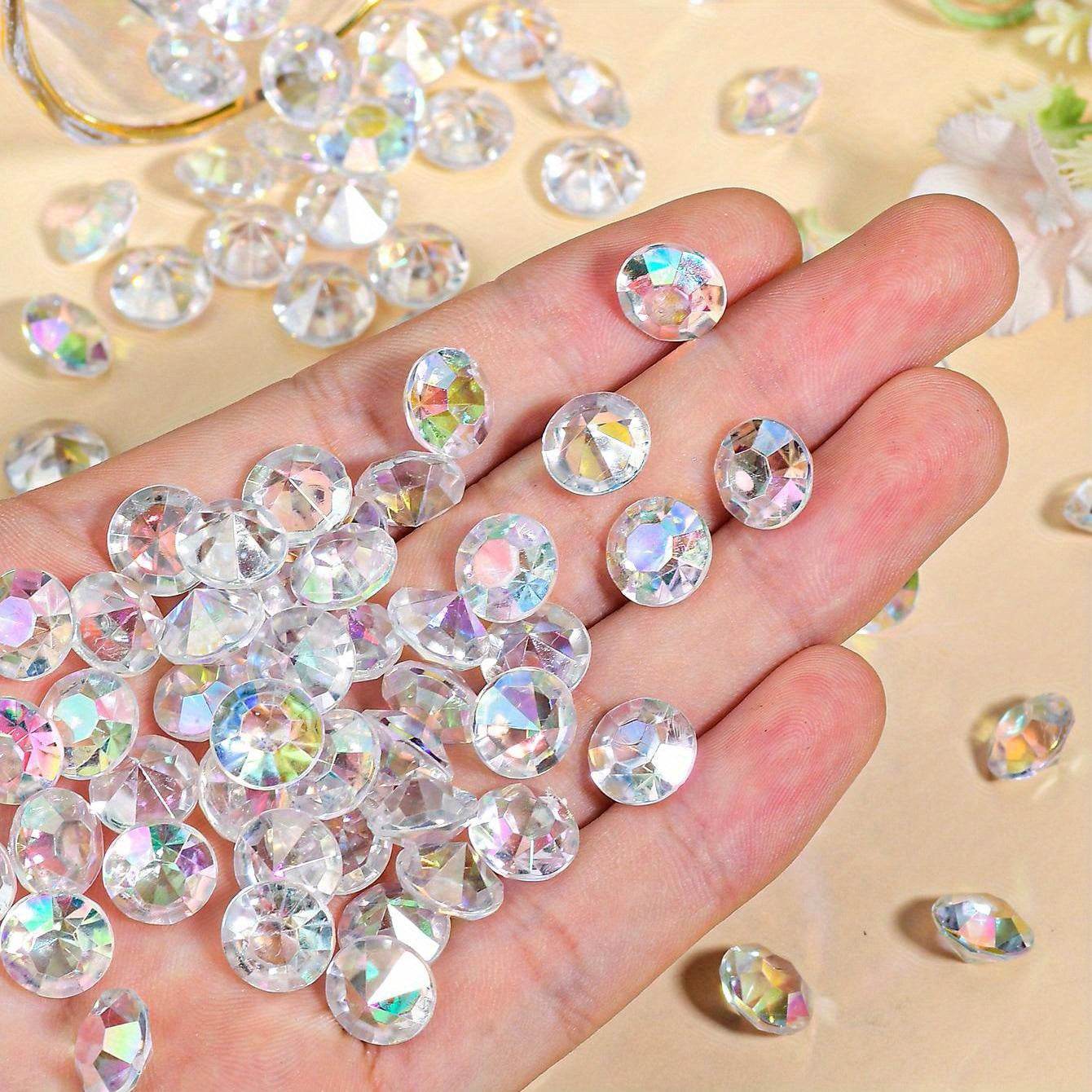 150 Pieces Acrylic Decorative Diamonds for Wedding Party Vase DIY Crafts