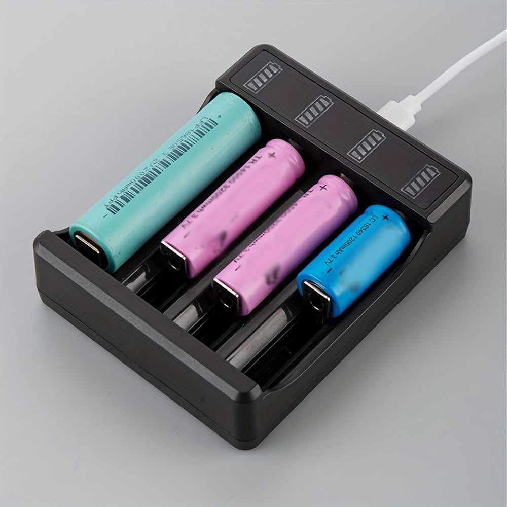 USB Lithium Battery Charger for 10440 14500 18650 3.7V with Quick Charge and Overcharge Protection