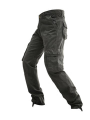 Men's Cotton Cargo Pants with Multiple Pockets Streetwear Style for Spring Autumn