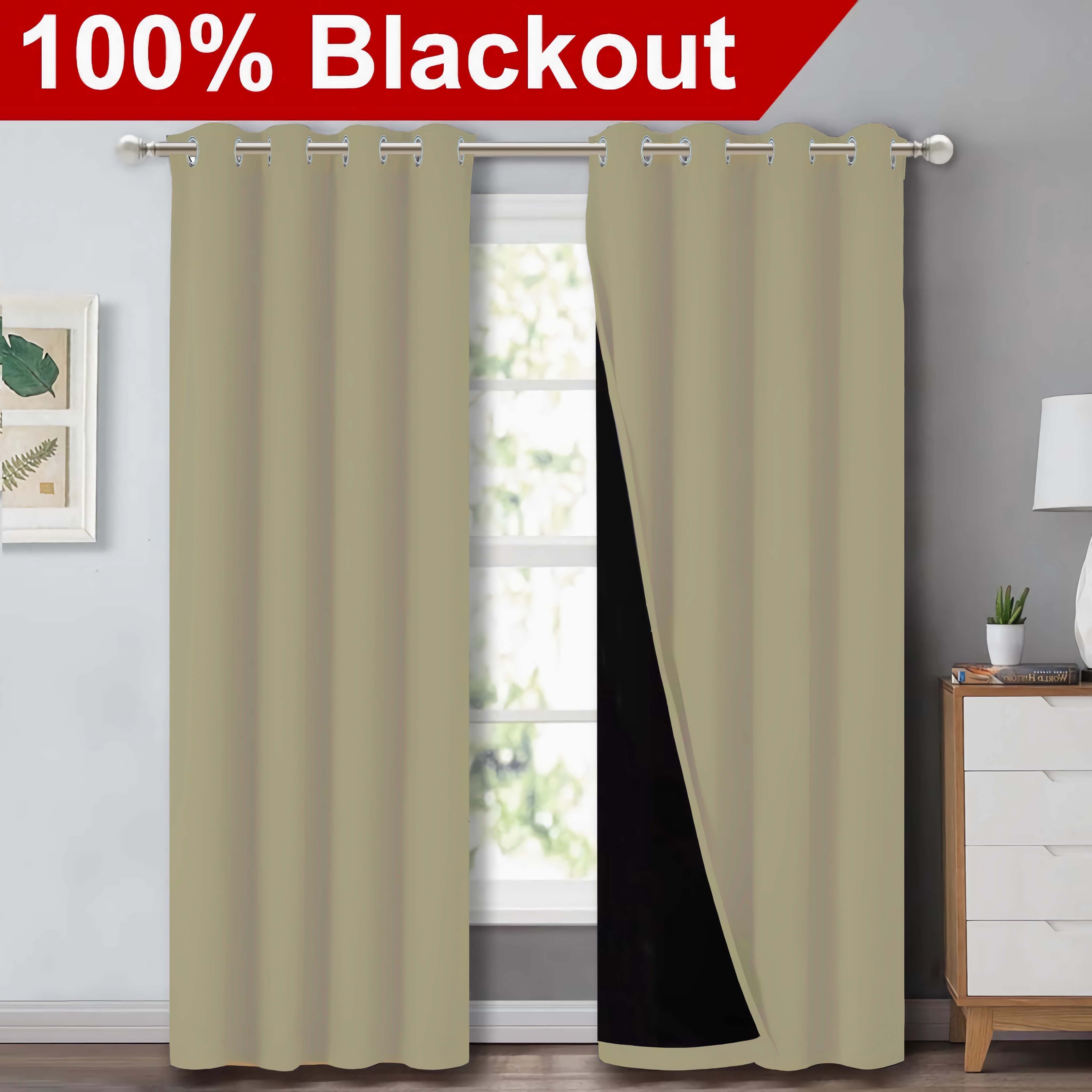 Blackout Curtains for Living Rooms and Bedrooms, Light-Blocking, Thermal Insulated
