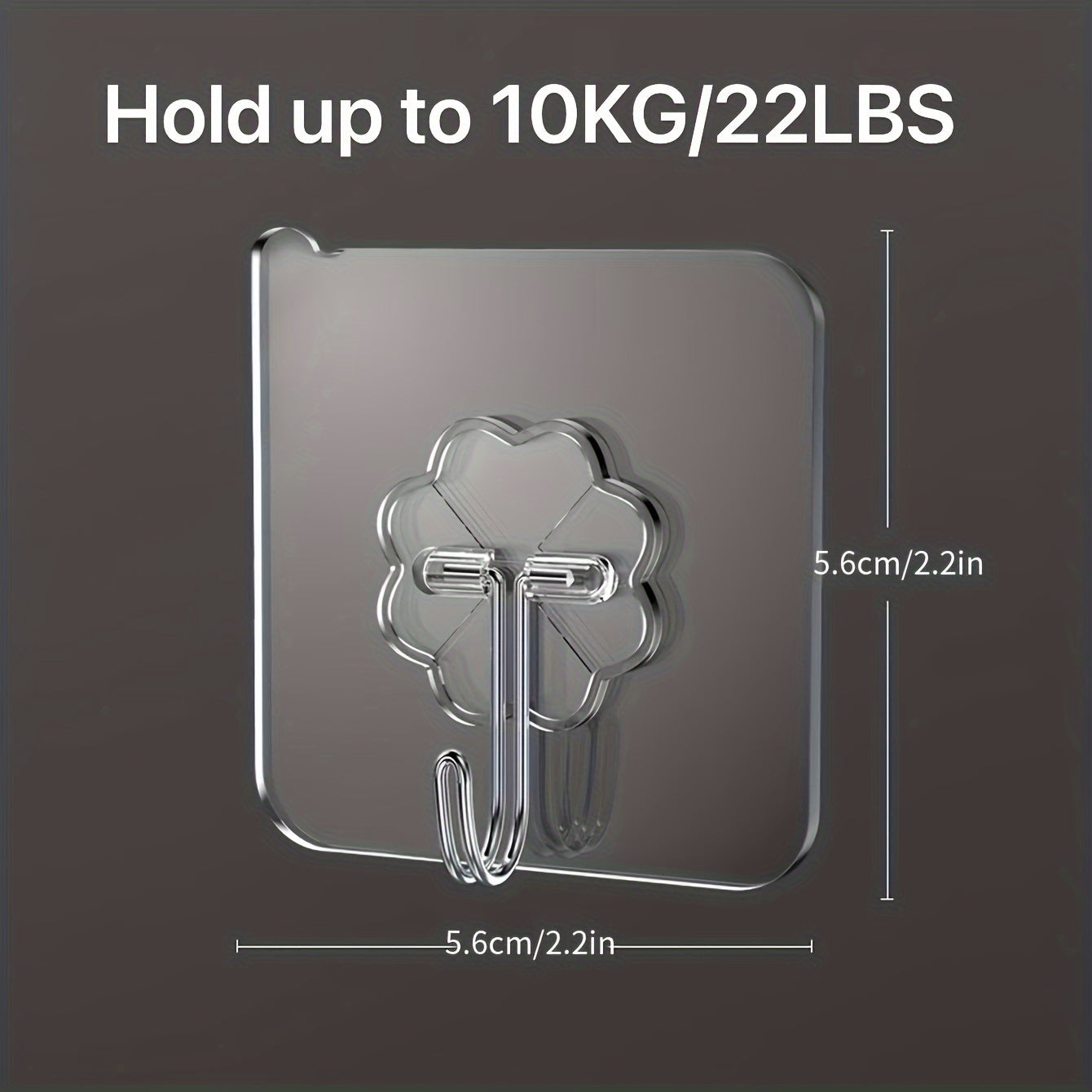 Paquete de 10/30 ganchos adhesivos transparentes para cocina, antideslizantes, sin marcas