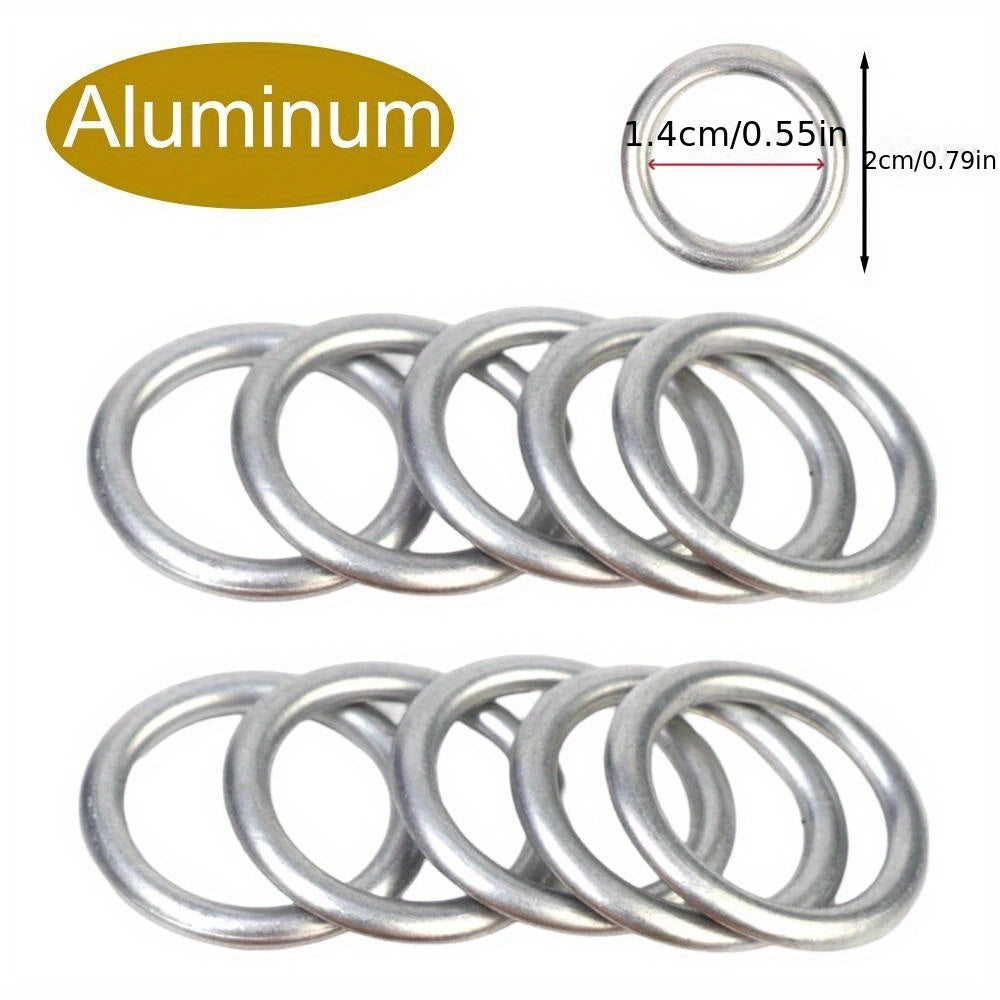 Junta de drenaje de aceite de coche, accesorios de reemplazo de tapón de aluminio y cobre