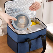 Insulated Lunch Bag with Aluminum Lining, Large Capacity, Portable Food Storage