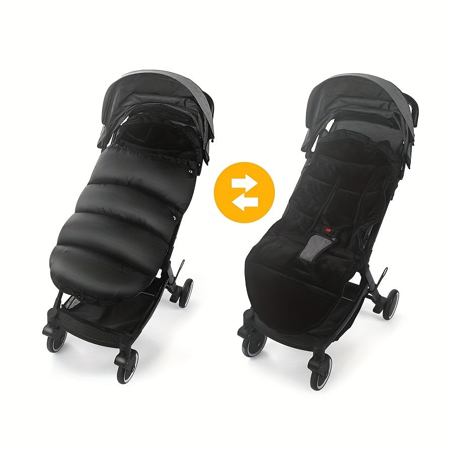 Cubierta impermeable para niños con cremallera para cochecitos Rosa y Negro