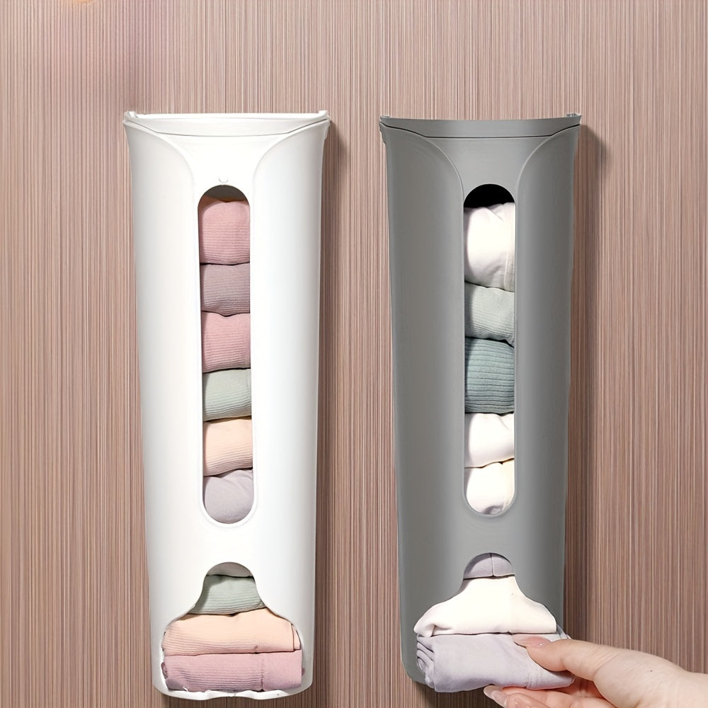 Plastic Garbage Bag Storage Box with Lid Wall-Mounted Organizer for Underwear Socks Kitchen Home