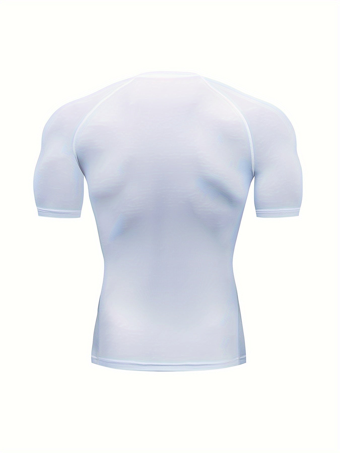 Men's Red and Black Athletic Compression T-Shirt Quick-Dry Breathable Polyester Elastane Gym Outdoor