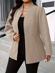 Plus Size Women's Long Sleeve Cardigan Casual Minimalist Jacket
