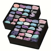 Breathable Fabric Lingerie Storage Box Folding Drawer Organizer for Bras Socks