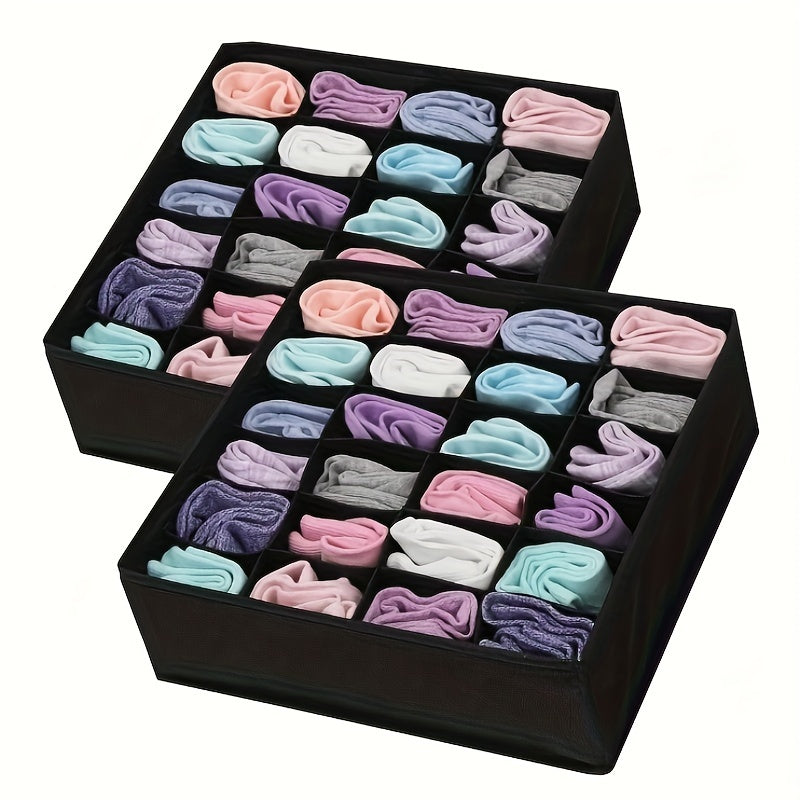 Breathable Fabric Lingerie Storage Box Folding Drawer Organizer for Bras Socks
