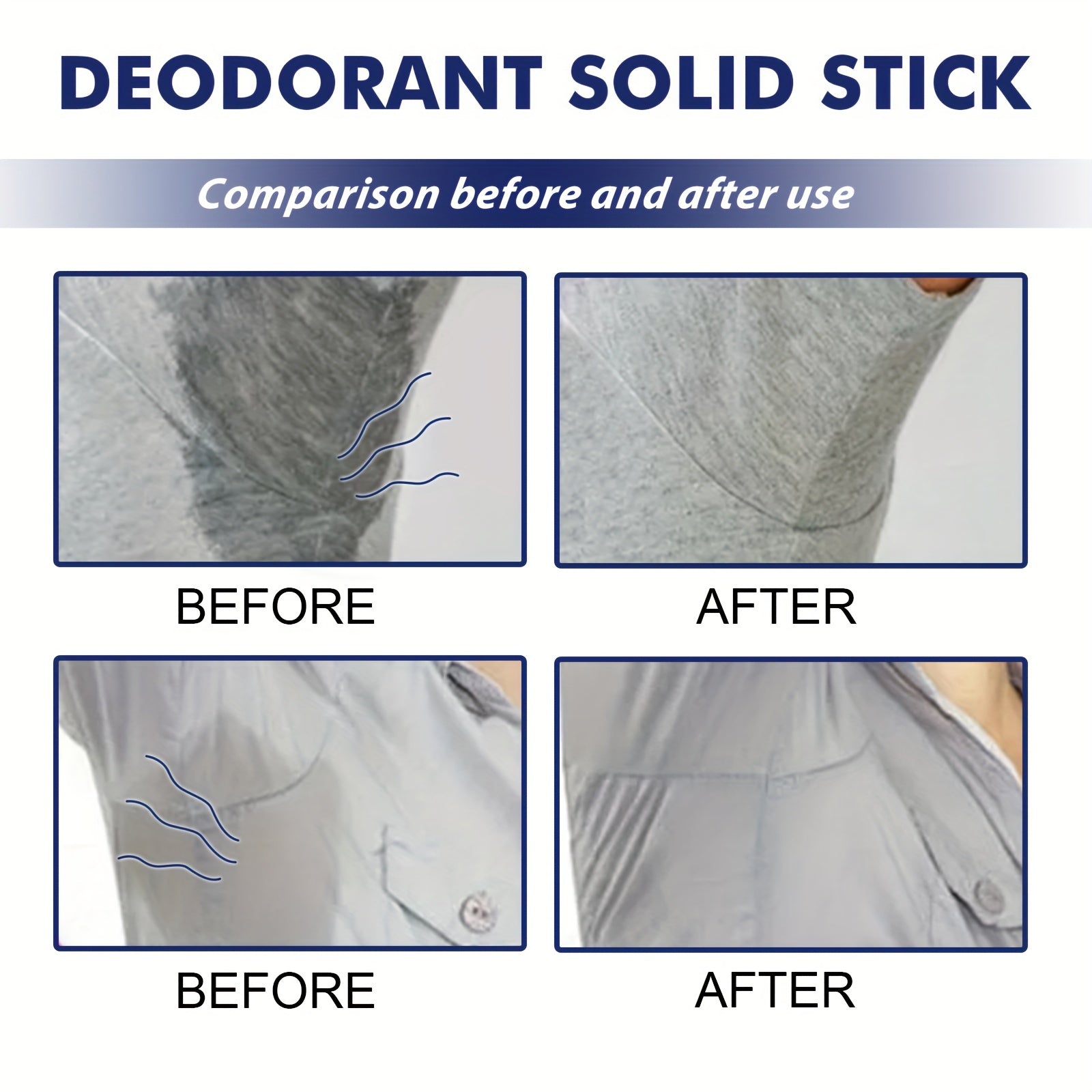 Men's Solid Deodorant Stick 72-Hour Odor Protection Long-Lasting Fragrance