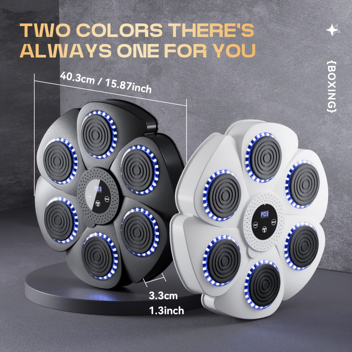 Wall-Mounted Smart Music Boxing Machine for Home Fitness Black